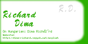 richard dima business card